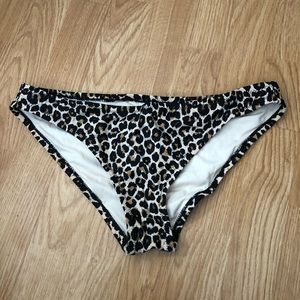 Leopard print swim bottoms